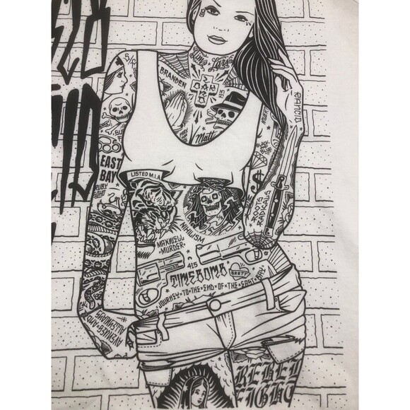 Rancid x REBEL8 "Journey To The End" Tank Top Mike Giant XL Tattoo Girl East Bay - Picture 4 of 13